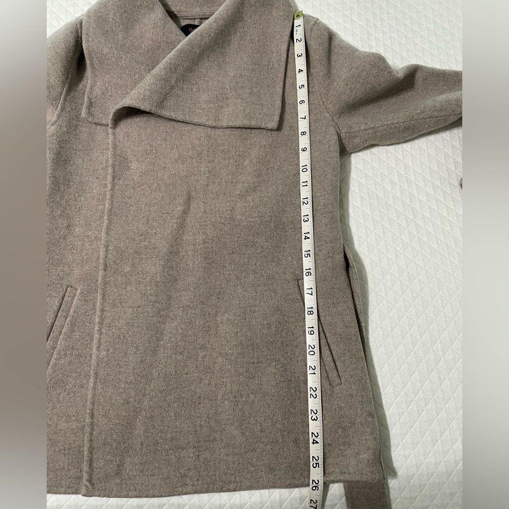 NWT Quince Double-Faced Merino Wool Draped Collar Short Wrap Coat in Oat Size XS - Picture 10 of 10